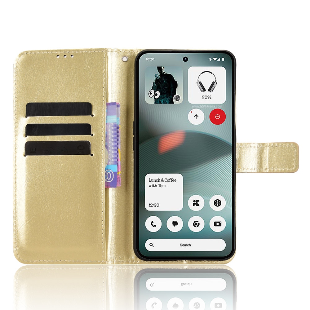 Őrült könyvtáska a Nothing Phone (3a) Lite 5G készülékhez - arany színben