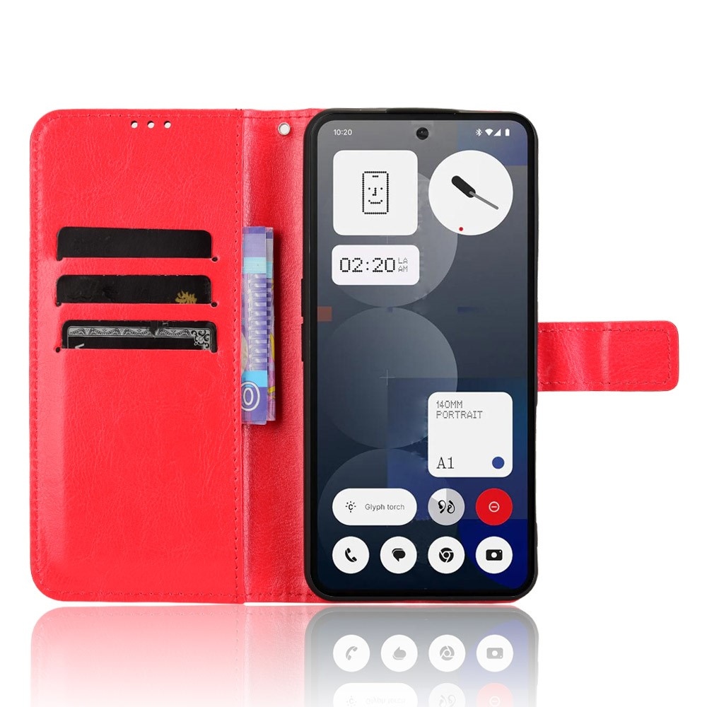 Őrült könyvtáska a Nothing Phone (3a) Pro készülékhez - piros színben