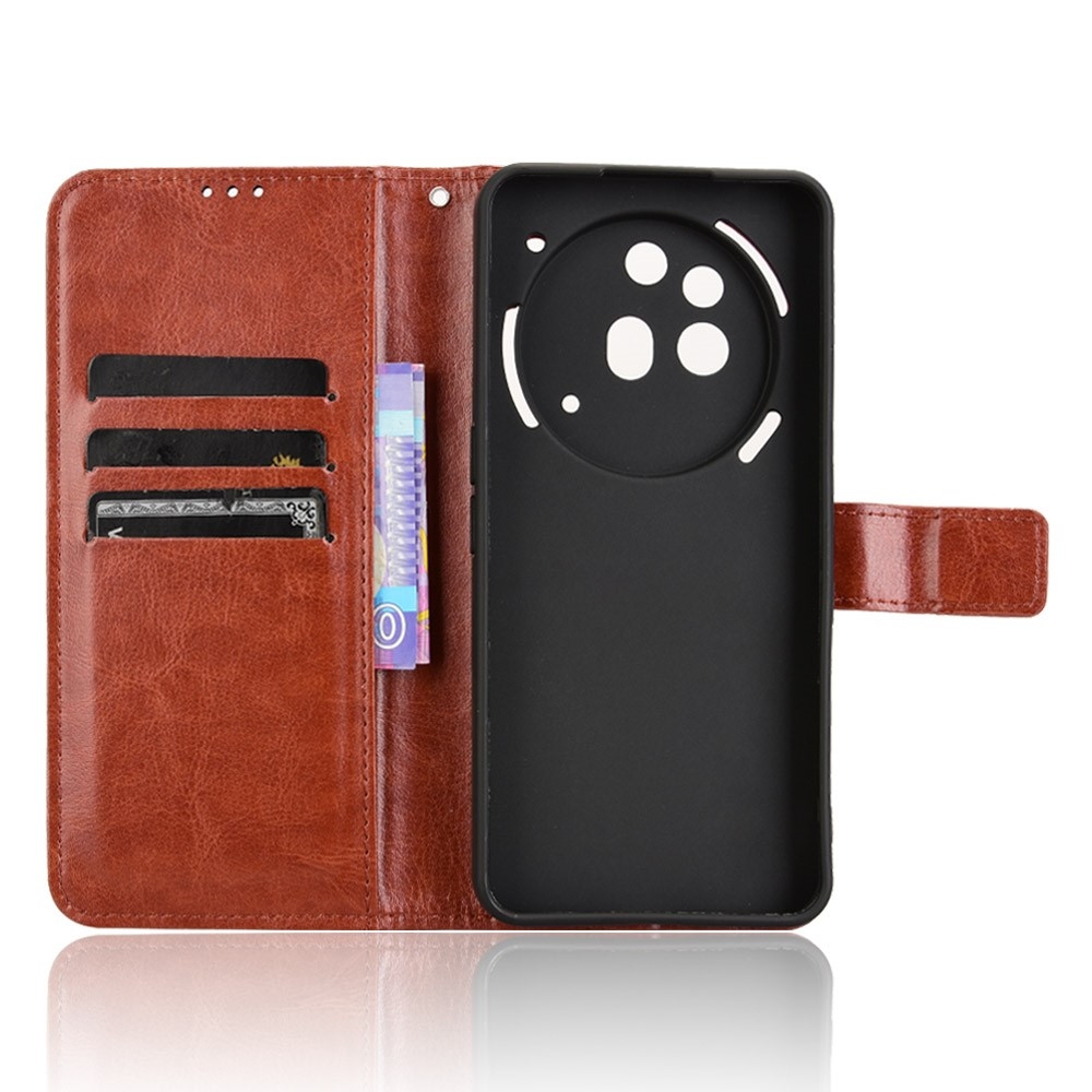 Őrült könyvtáska Nothing Phone (3a) Pro készülékhez - barna színben