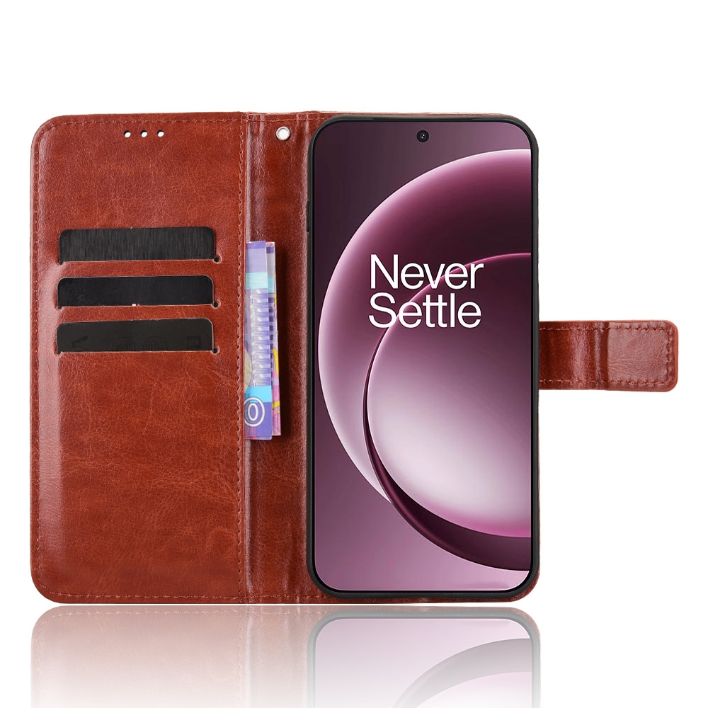 Őrült könyv tok a OnePlus 15 5G-hez - barna színű