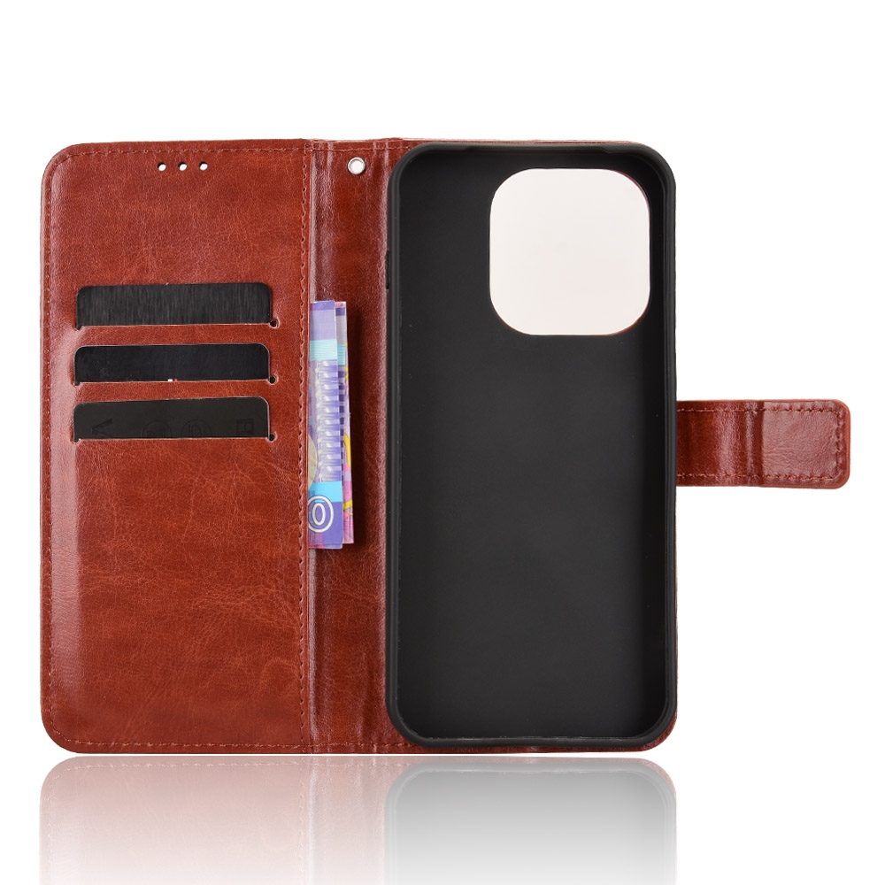 Őrült könyv tok a OnePlus 15 5G-hez - barna színű