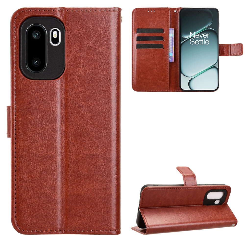 Őrült könyv tok a OnePlus 15R 5G-hez - barna színű