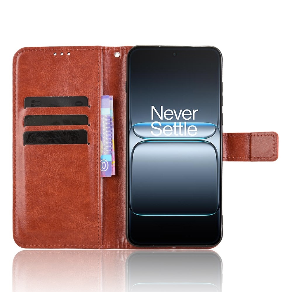 Őrült könyv tok a OnePlus Nord 5 5G számára - barna színű