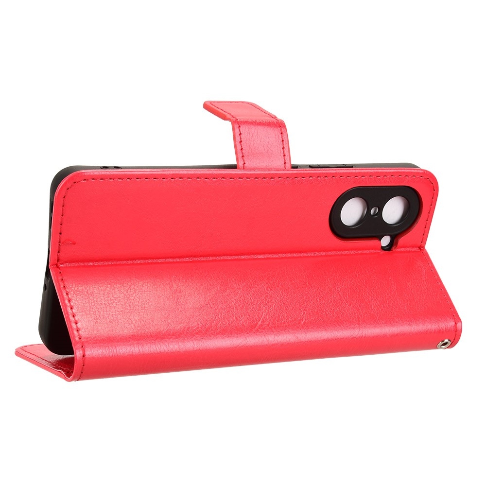 Őrült könyv tok a OnePlus Nord CE5 5G számára - piros