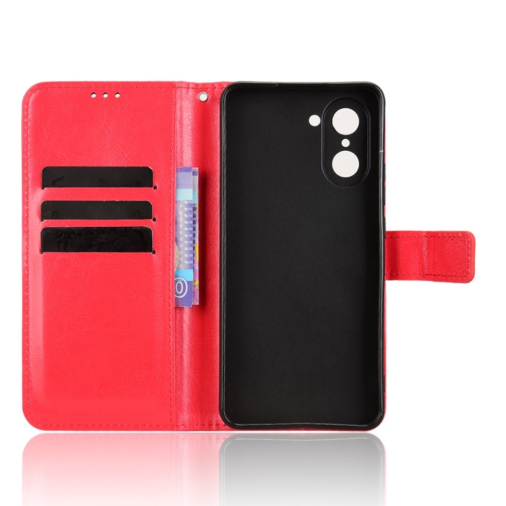 Őrült könyv tok a OnePlus Nord CE5 5G számára - piros