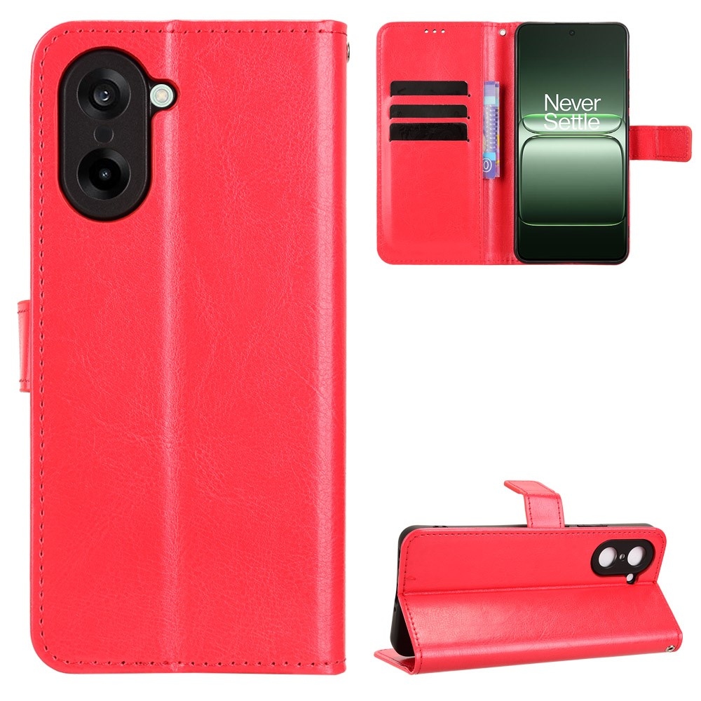 Őrült könyv tok a OnePlus Nord CE5 5G számára - piros