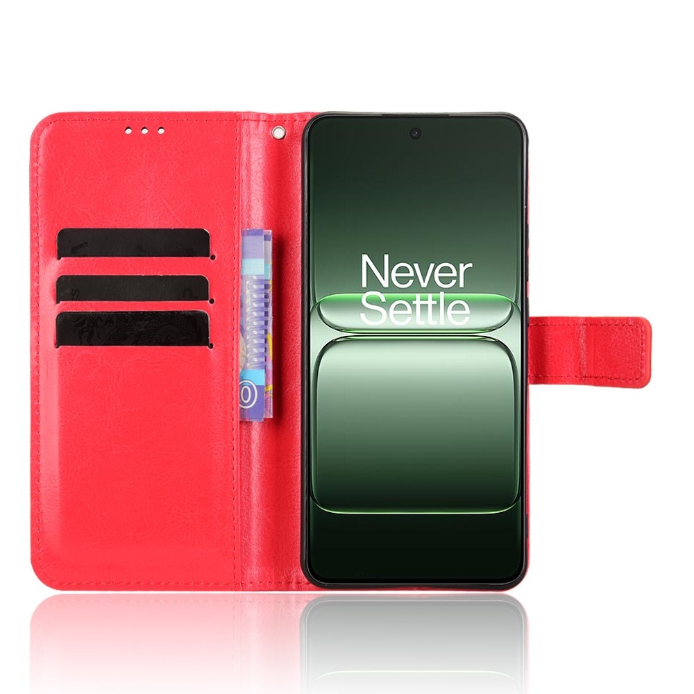 Őrült könyv tok a OnePlus Nord CE5 5G számára - piros