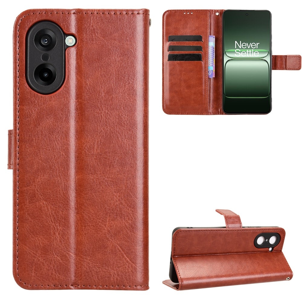 Őrült könyv tok a OnePlus Nord CE5 5G számára - barna