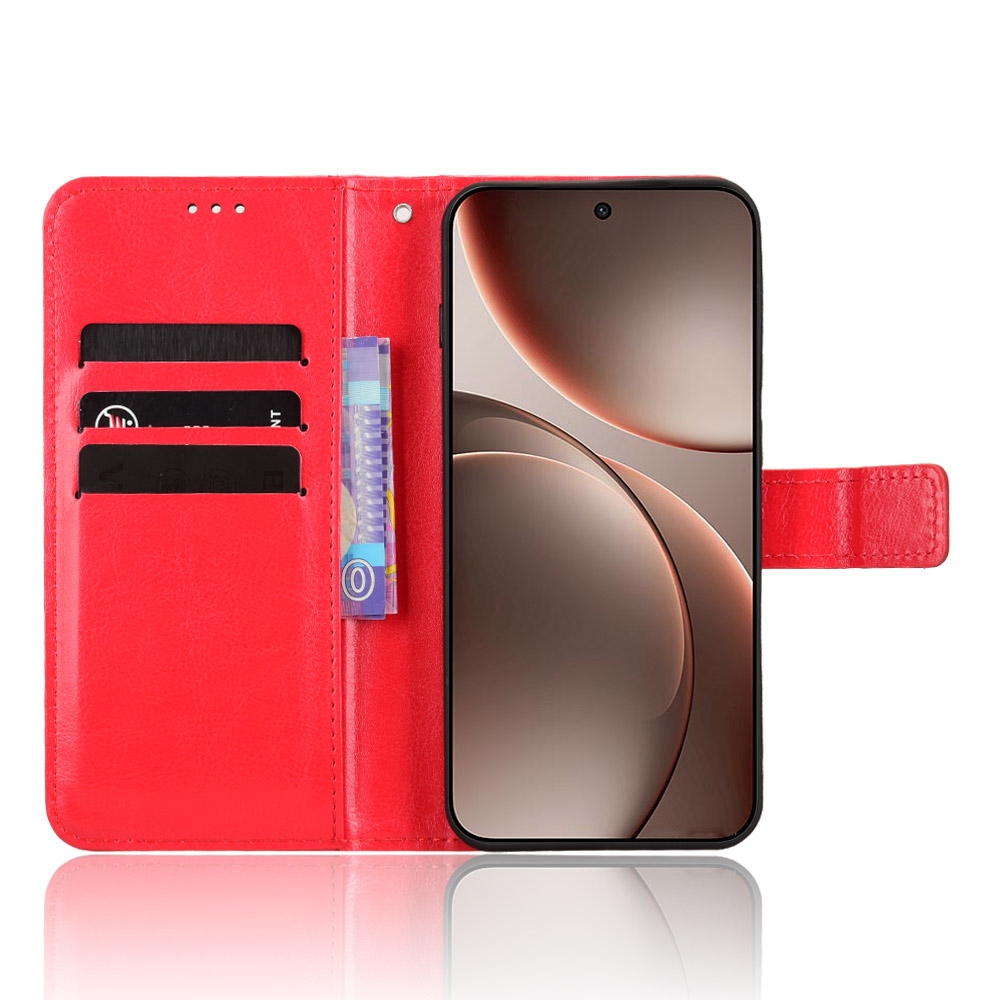 Őrült könyv tok az Oppo Find X9 5G-hez - piros