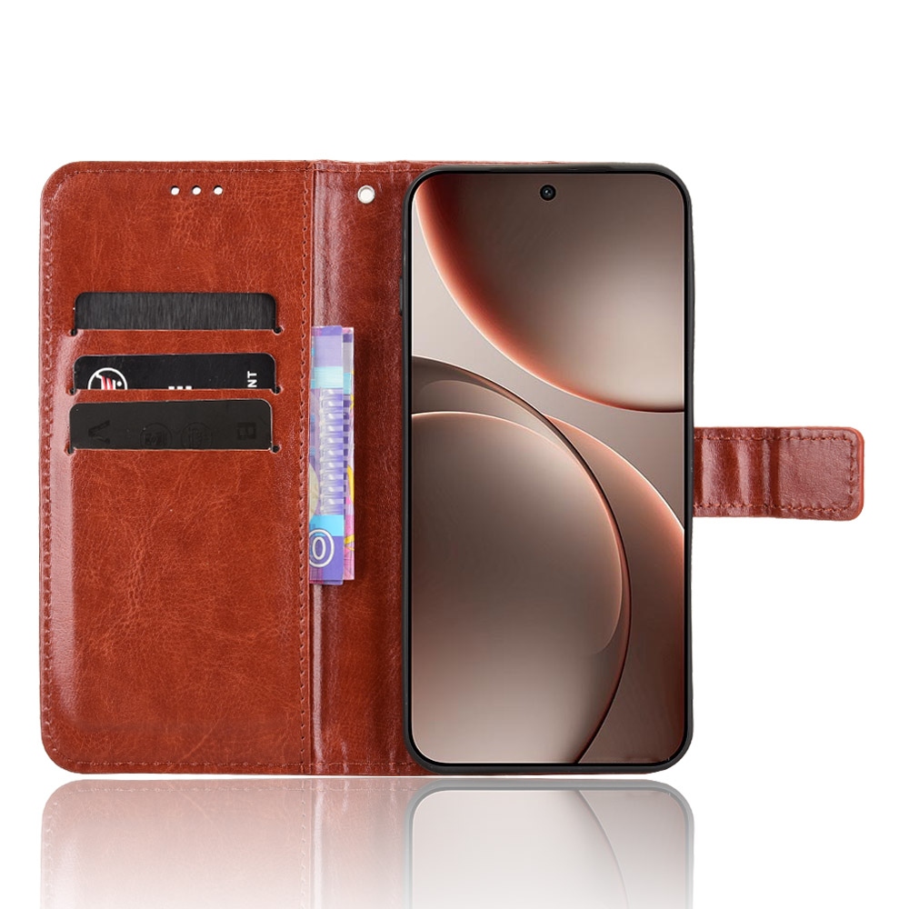 Őrült könyv tok az Oppo Find X9 5G-hez - barna