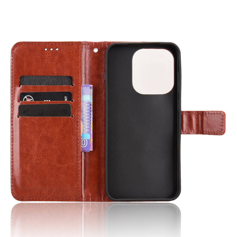 Őrült könyv tok az Oppo Find X9 5G-hez - barna