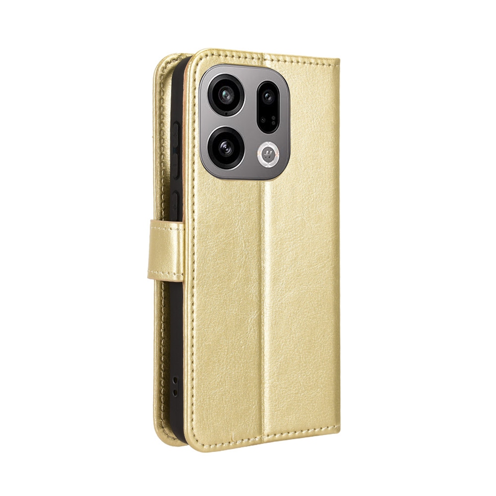 Őrült könyv tok az Oppo Find X9 5G-hez - arany színben