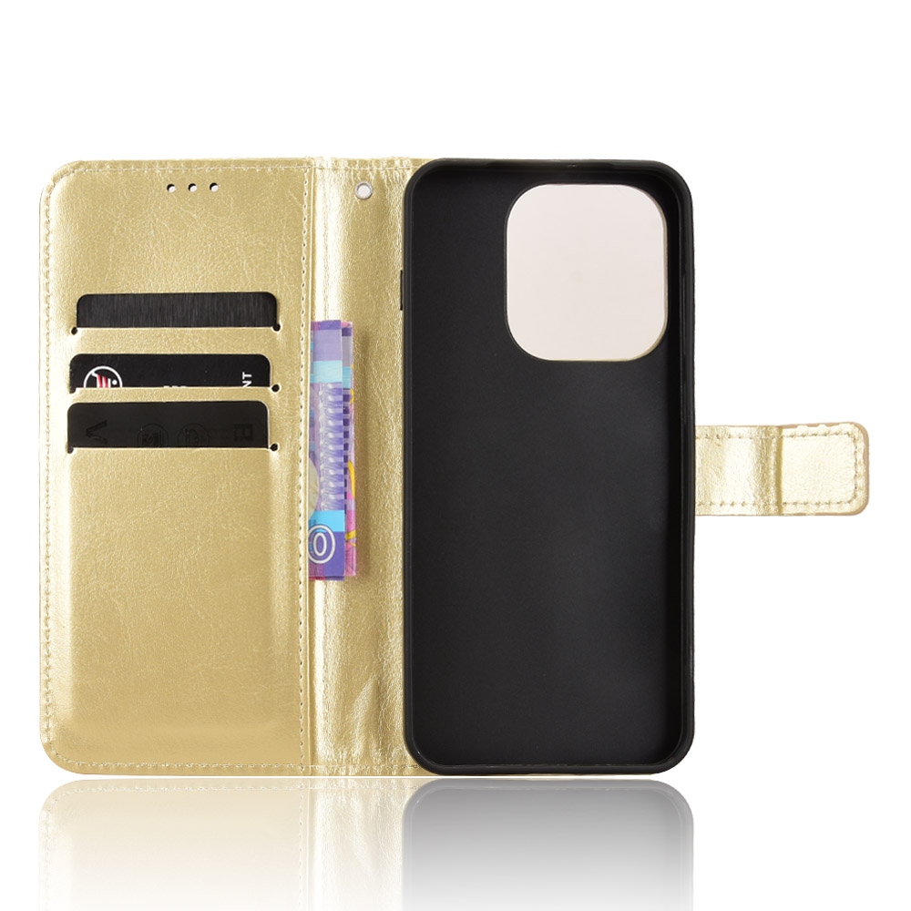 Őrült könyv tok az Oppo Find X9 5G-hez - arany színben