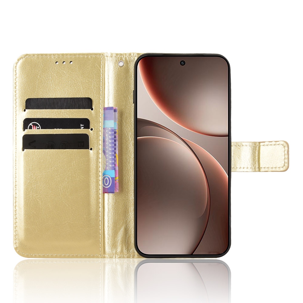Őrült könyv tok az Oppo Find X9 5G-hez - arany színben