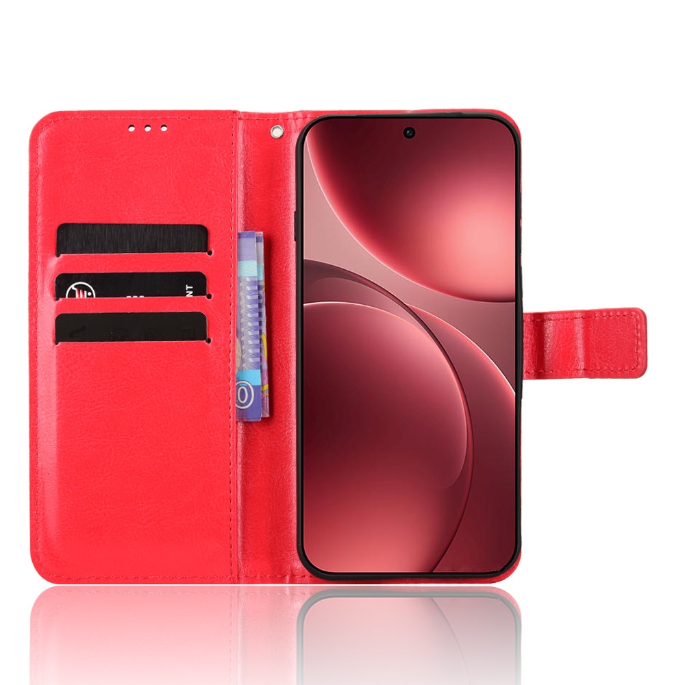 Őrült könyv tok az Oppo Find X9 Pro 5G-hez - piros