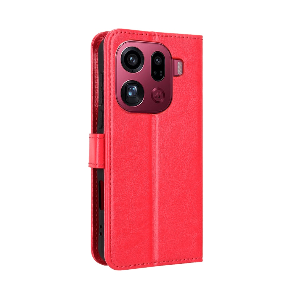 Őrült könyv tok az Oppo Find X9 Pro 5G-hez - piros