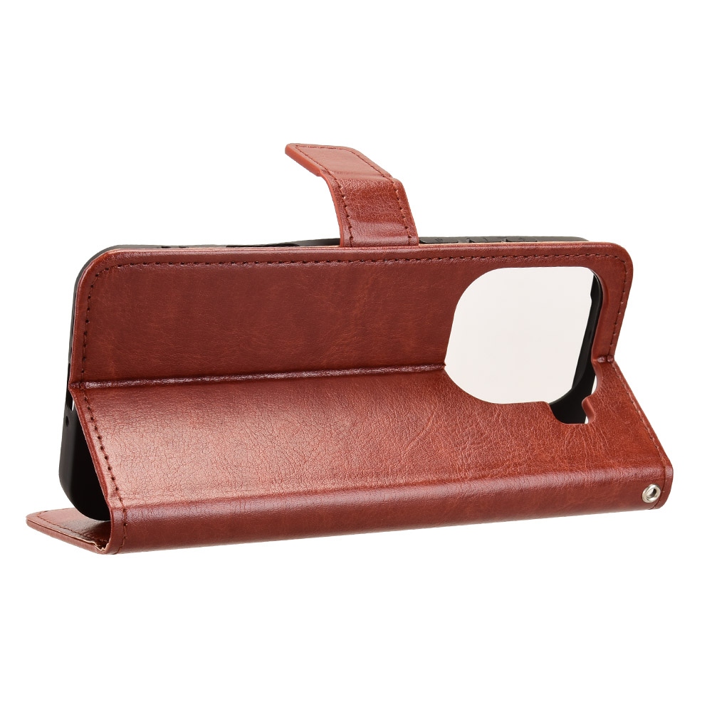 Őrült könyv tok az Oppo Find X9 Pro 5G számára - barna színben