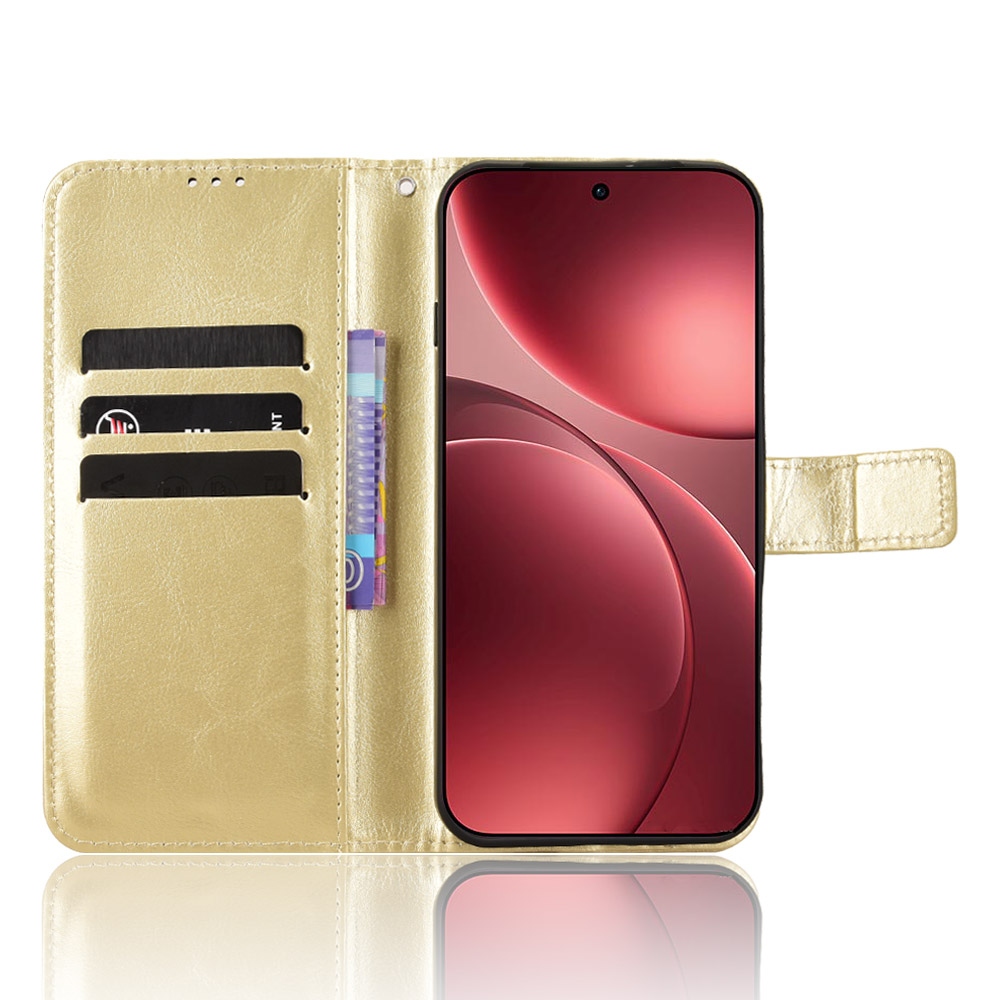 Őrült könyv tok az Oppo Find X9 Pro 5G-hez - arany színben