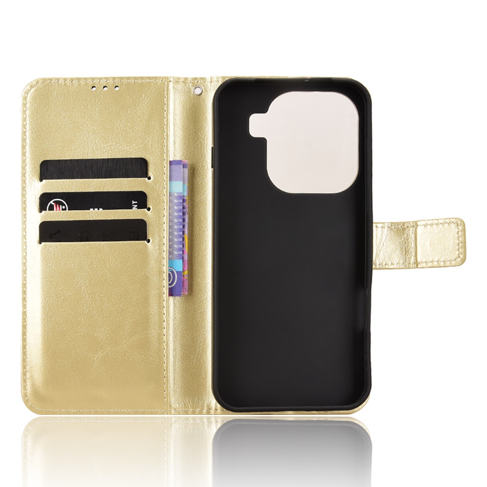 Őrült könyv tok az Oppo Find X9 Pro 5G-hez - arany színben