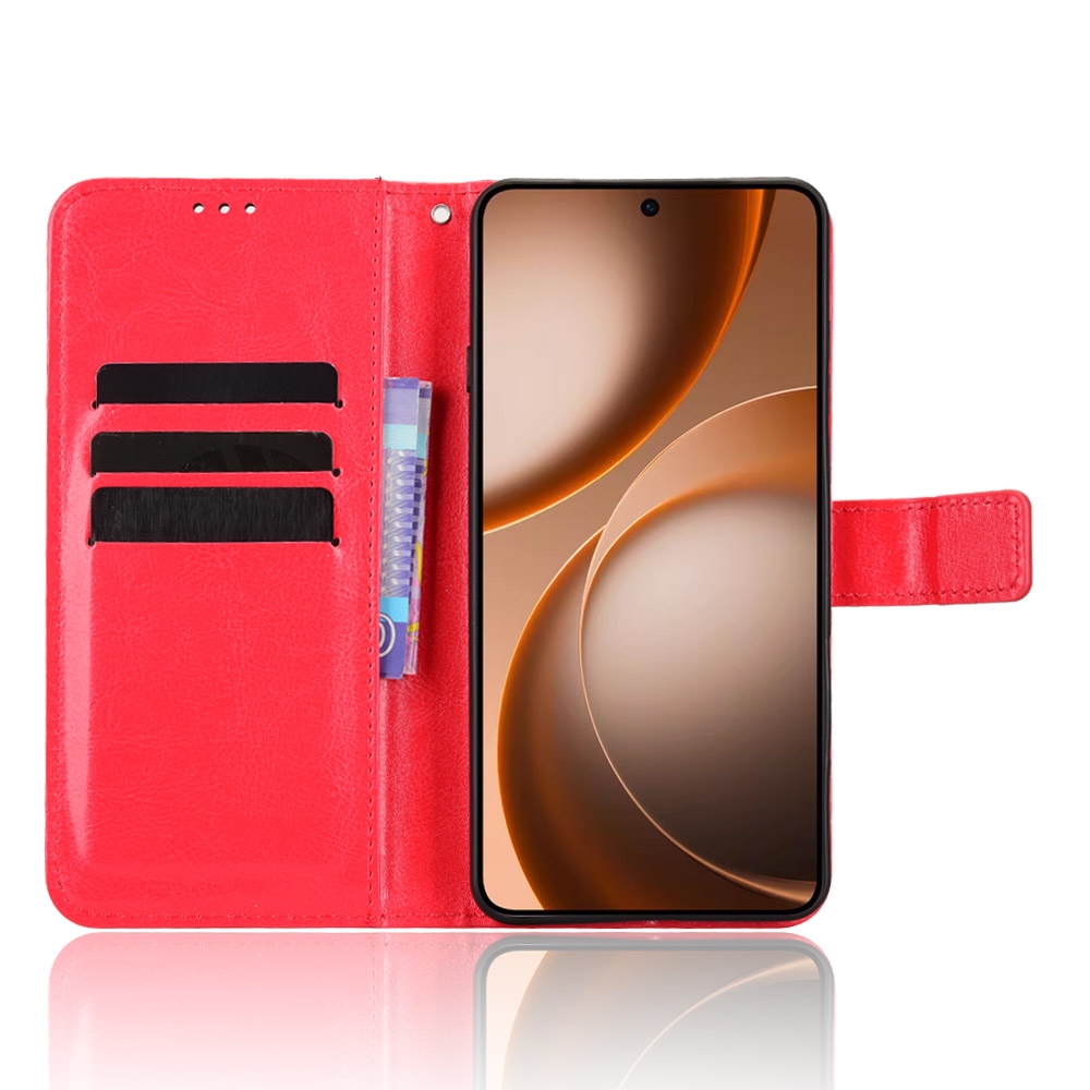 Őrült könyv tok az Oppo Find X9 Ultra 5G számára - piros