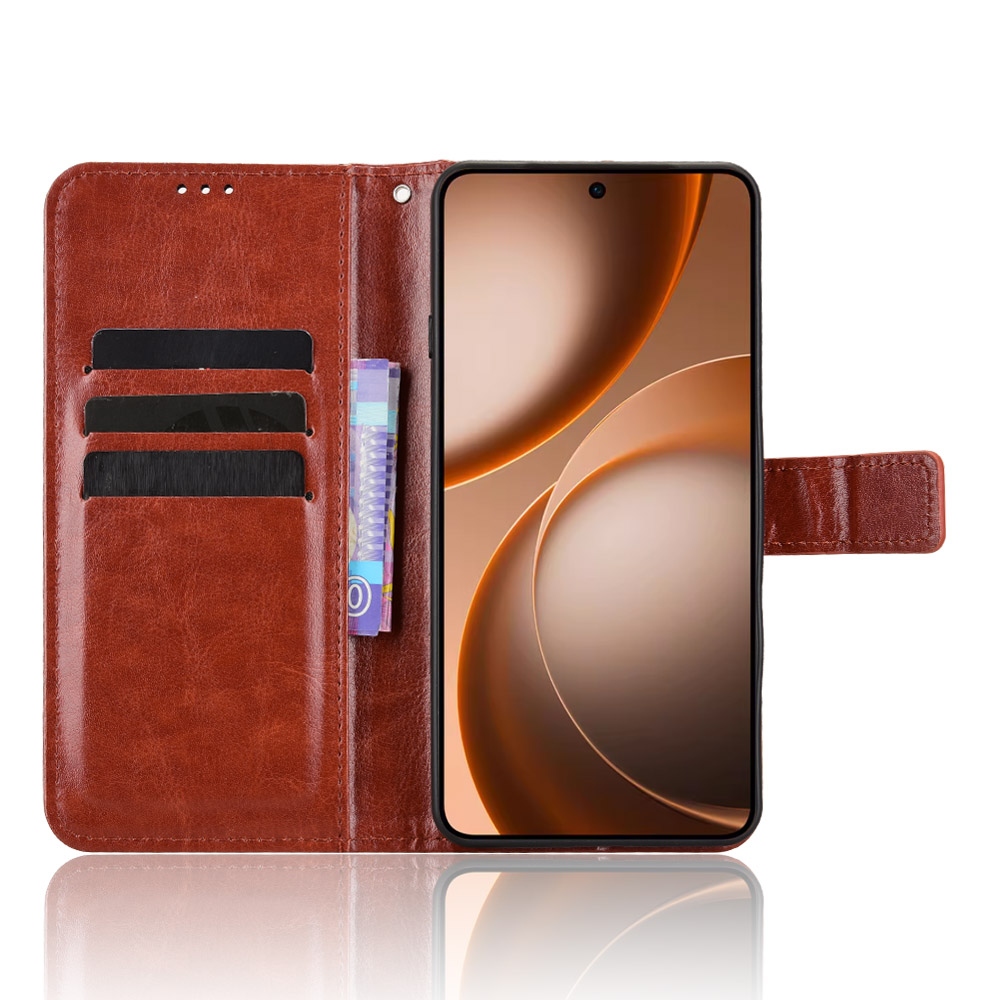 Őrült könyv tok az Oppo Find X9 Ultra 5G számára - barna