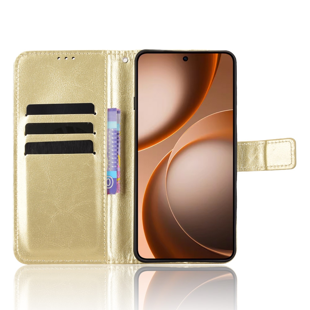 Őrült könyv tok az Oppo Find X9 Ultra 5G számára - arany színben