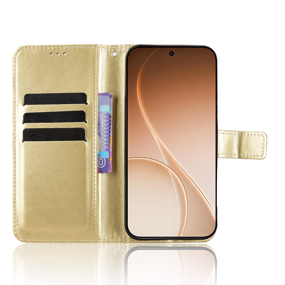 Őrült könyv tok az Oppo Reno 15 Pro 5G-hez - arany színben