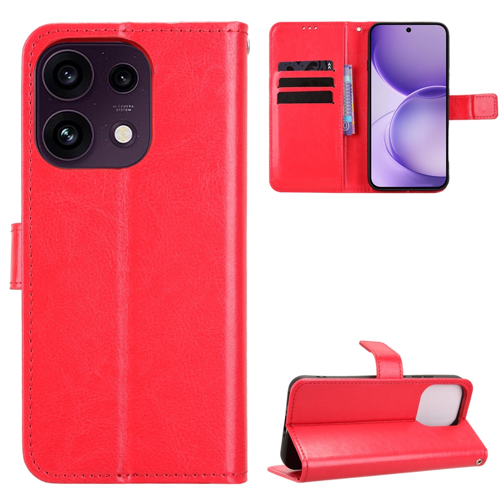 Crazy könyvformájú tok az Oppo Reno 16 FS 5G-hez – piros