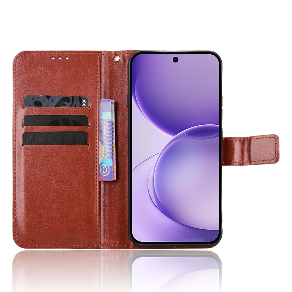 Crazy könyvformájú tok az Oppo Reno 16 FS 5G-hez – barna