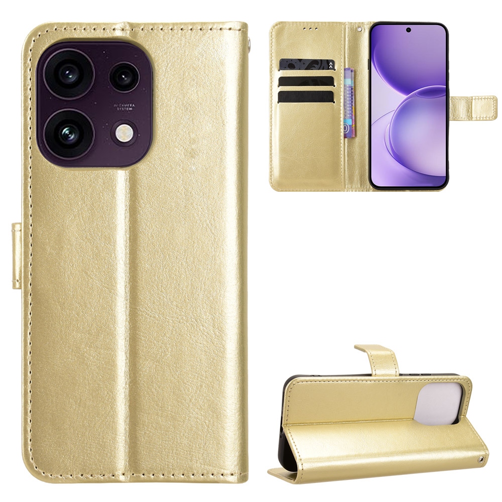 Crazy könyvformájú tok az Oppo Reno 16 FS 5G-hez – arany