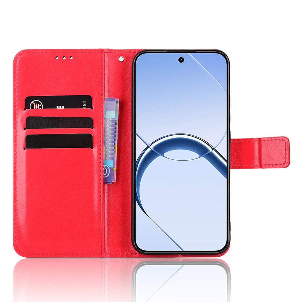 Crazy könyvformájú tok a Realme 16 5G-hez – piros