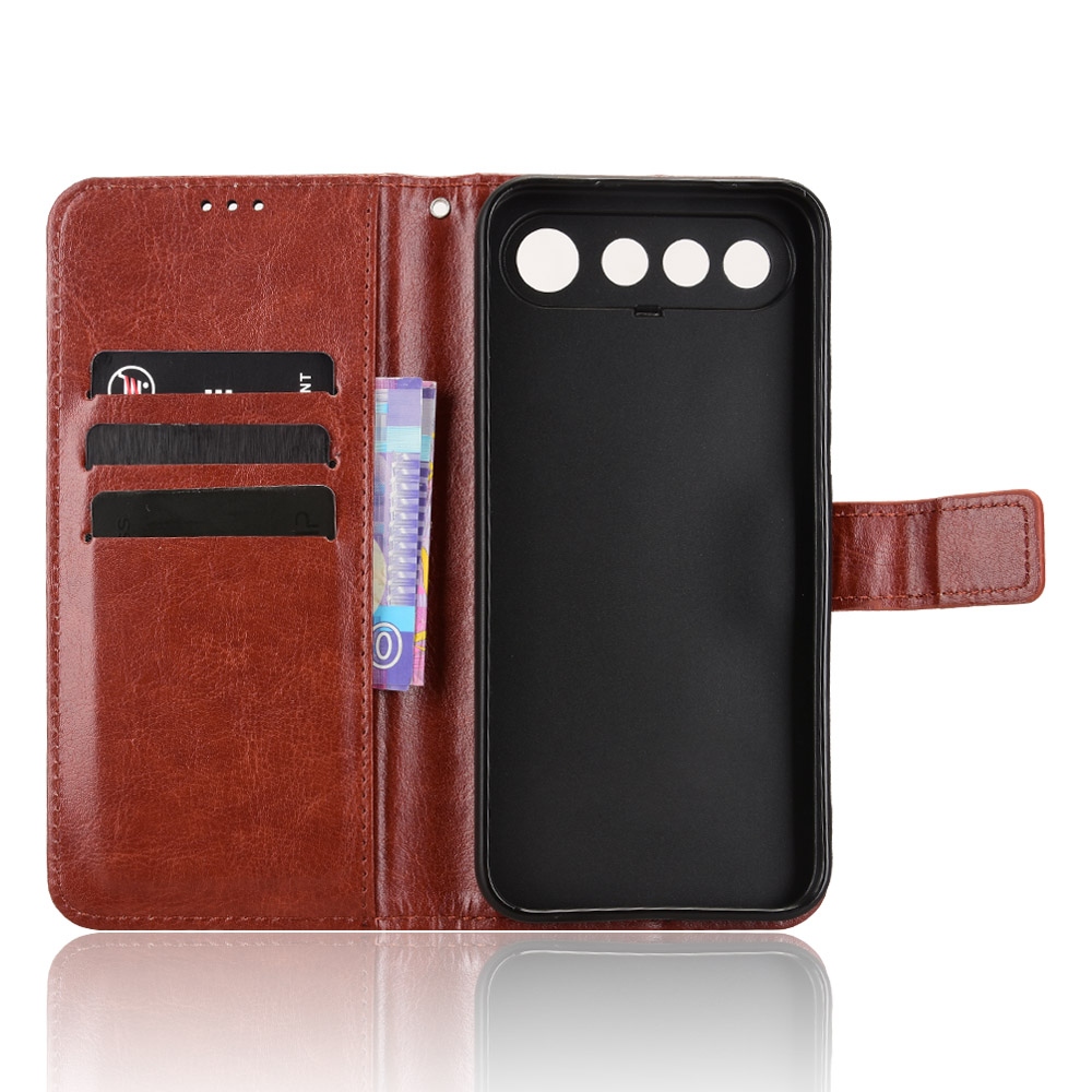 Crazy könyvformájú tok a Realme 16 5G-hez – barna