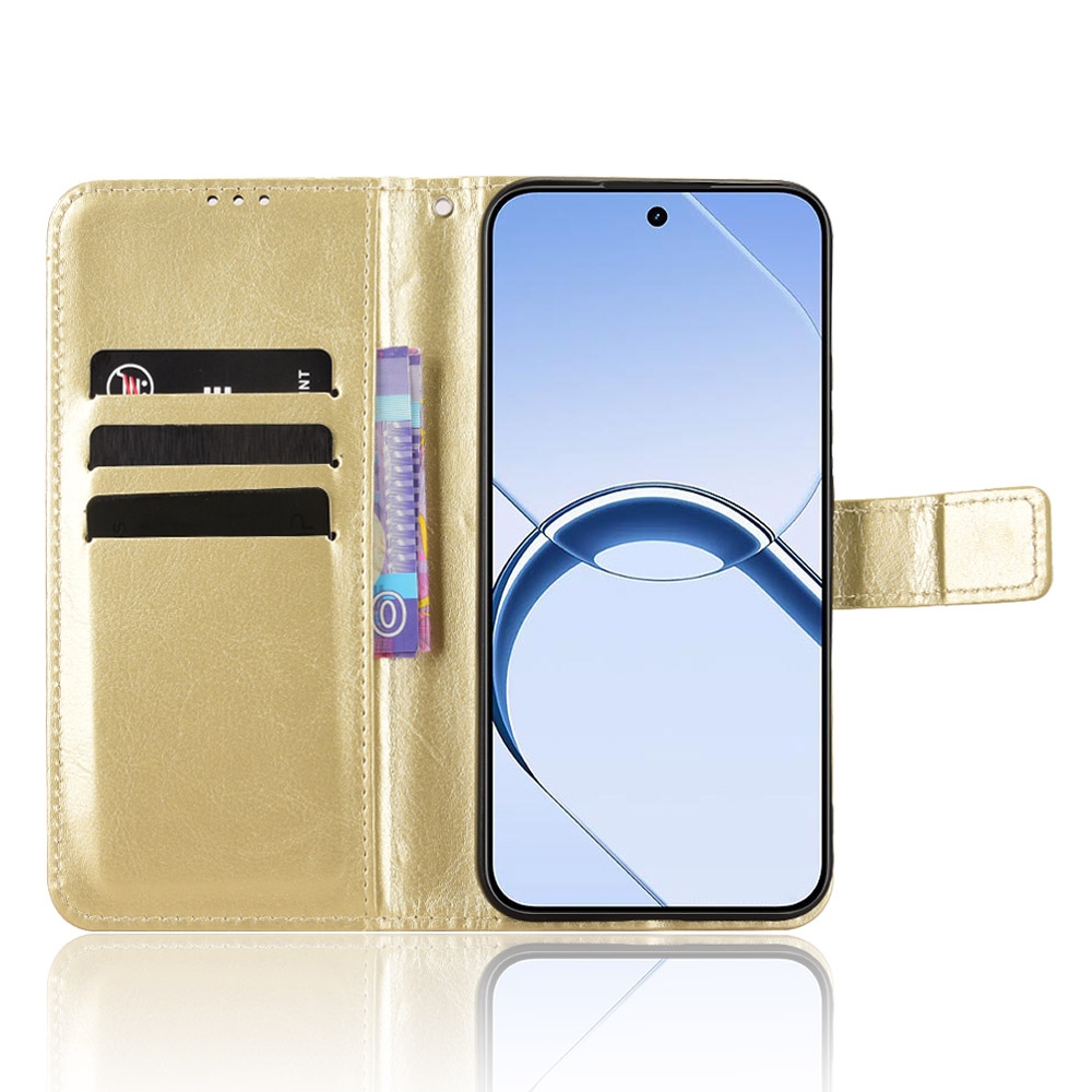 Crazy könyvformájú tok a Realme 16 5G-hez – arany