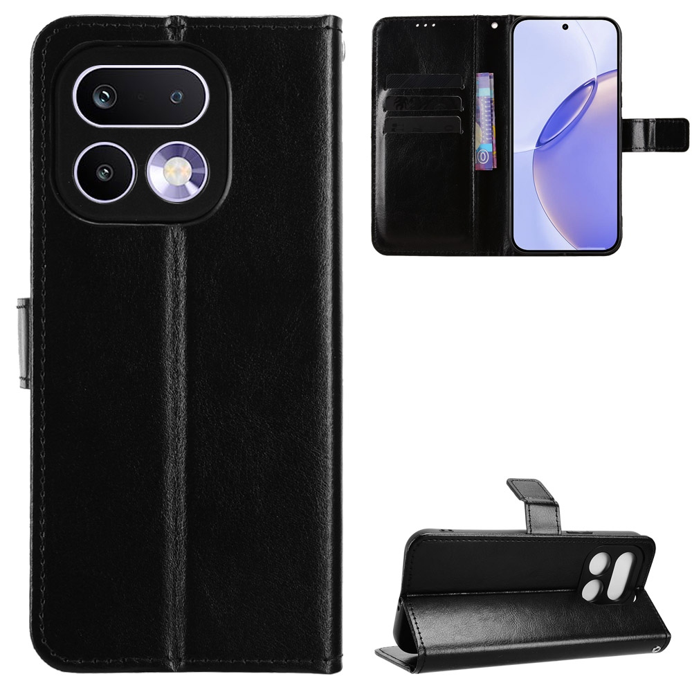 Őrült könyvtáska a Realme 16 Pro 5G számára - fekete