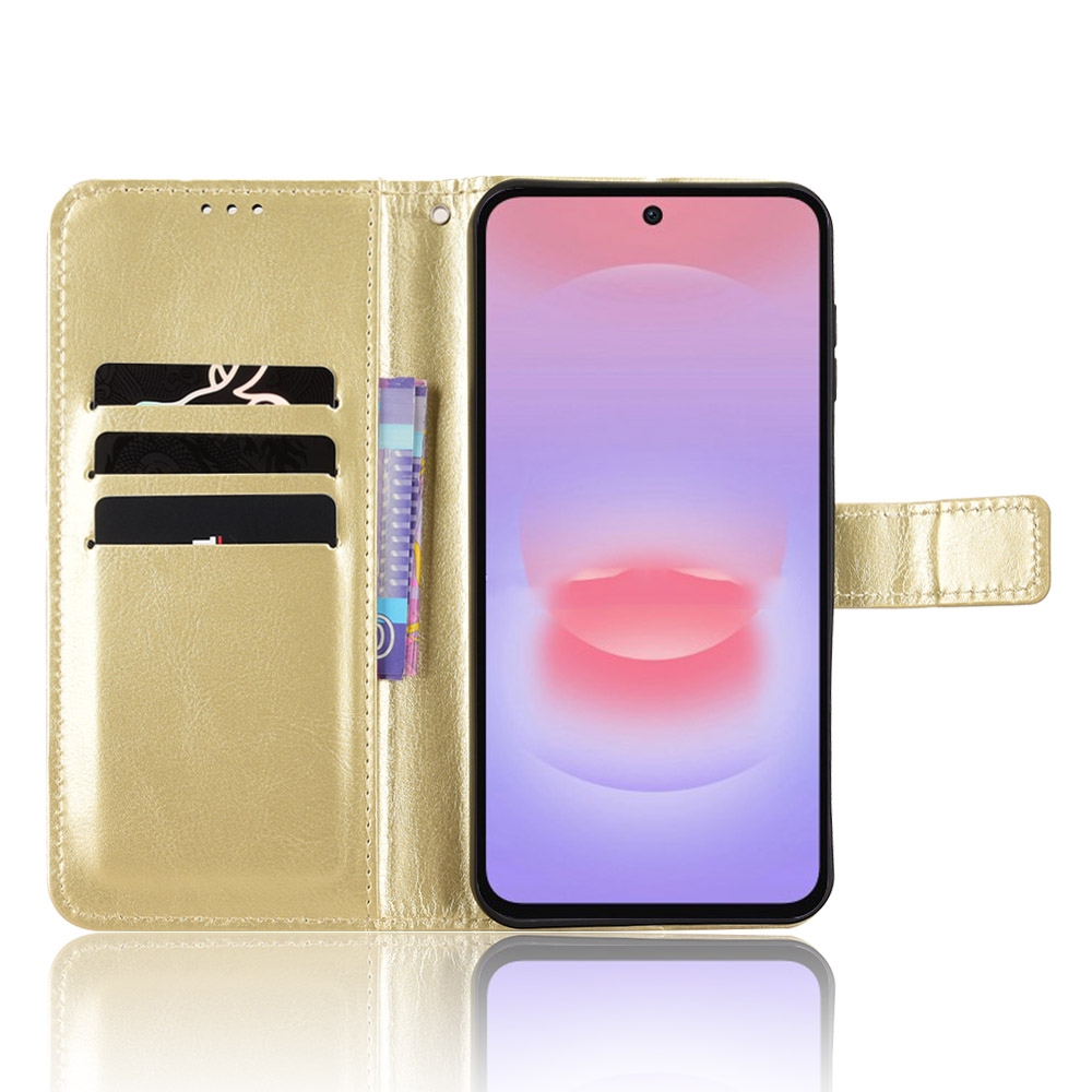 Őrült könyv tok Samsung Galaxy A27 - arany színű