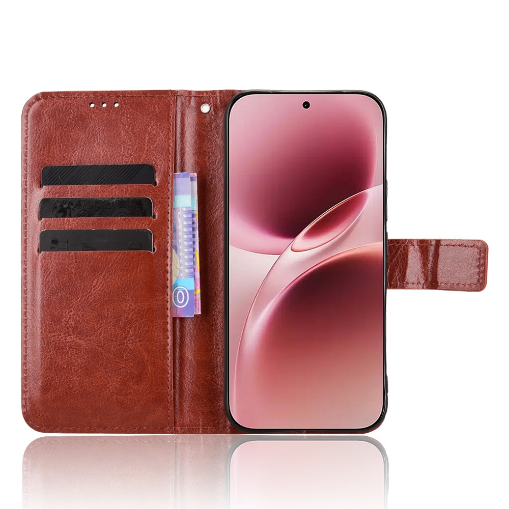 Őrült könyv tok a Vivo V70 5G-hez - barna