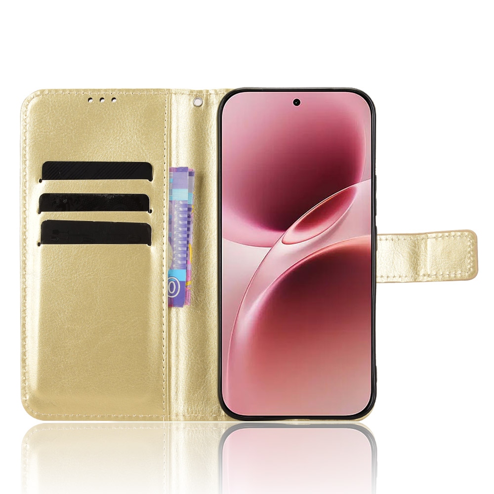 Őrült könyv tok a Vivo V70 5G-hez - arany színű
