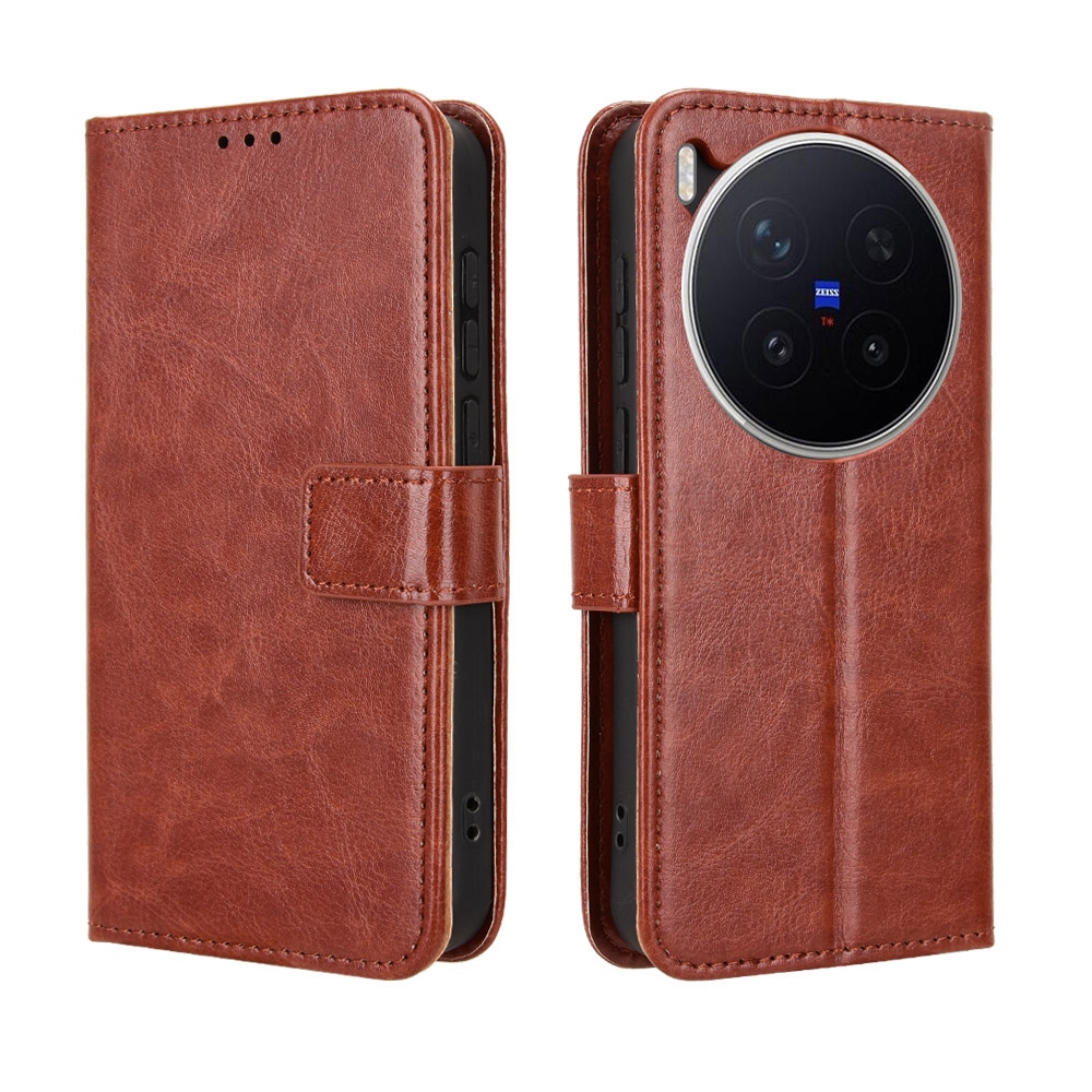 Crazy könyvtok Vivo X300 Pro 5G-hez - barna