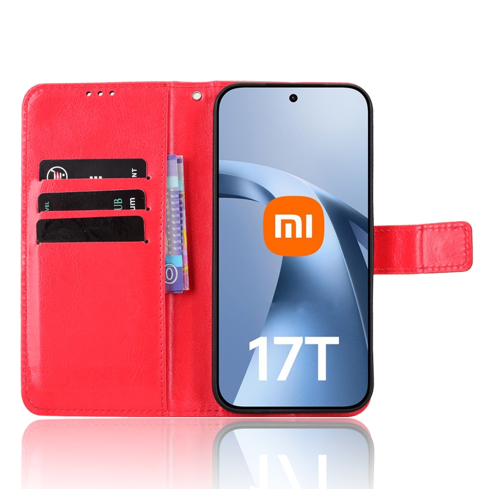 Őrült könyv tok Xiaomi 17T-hez - piros