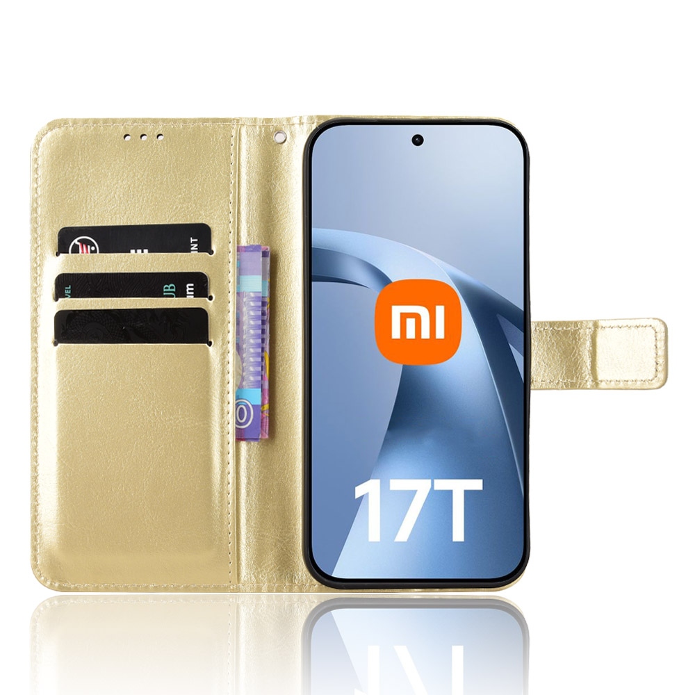 Őrült könyv tok a Xiaomi 17T-hez - arany színben