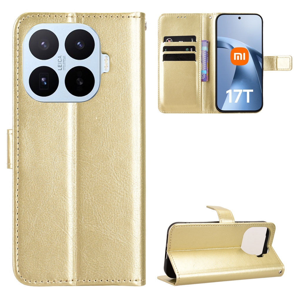 Őrült könyv tok a Xiaomi 17T-hez - arany színben