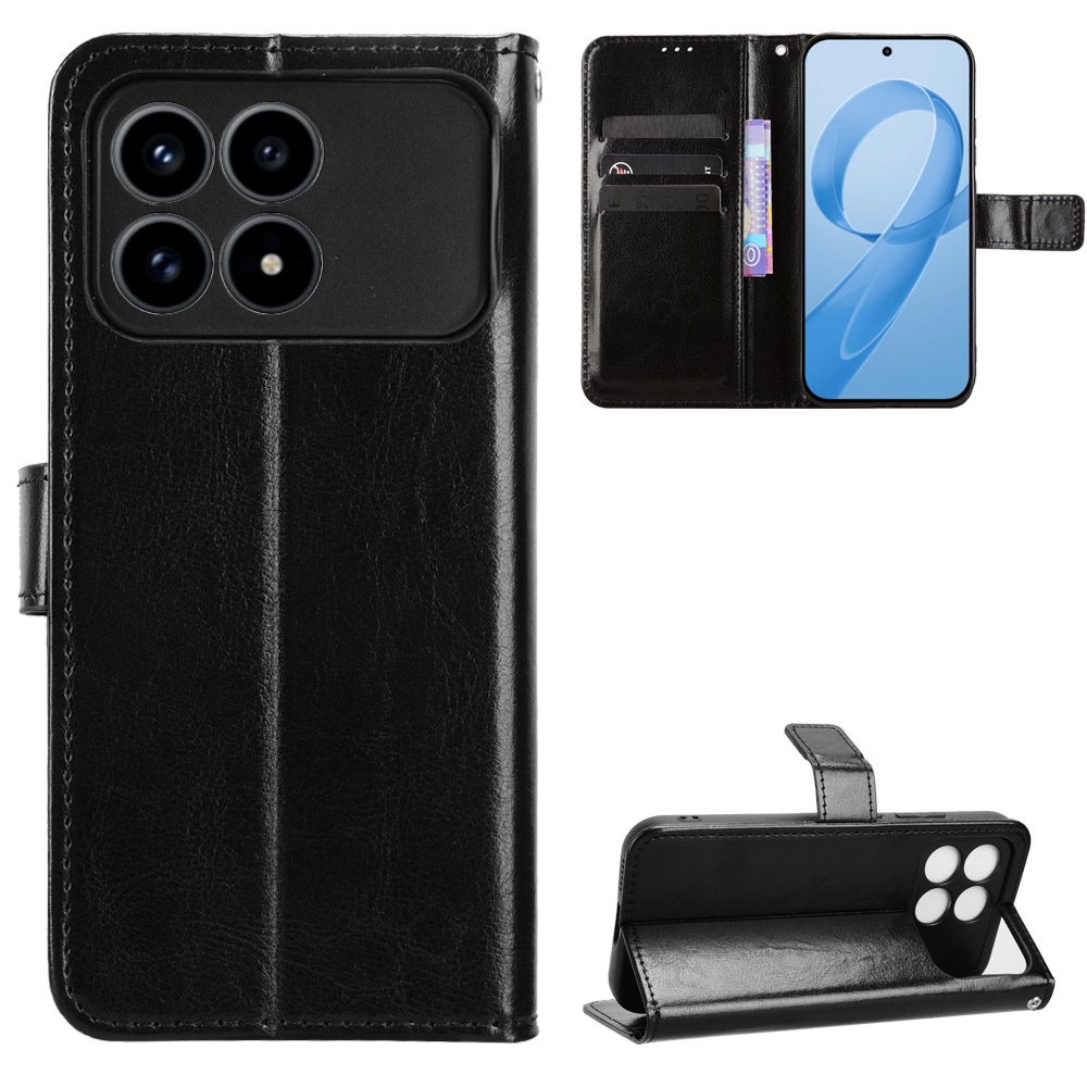 Őrült könyv tok a Xiaomi Poco F8 Pro 5G-hez - fekete