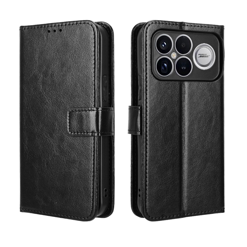 Őrült könyv tok a Xiaomi Poco F8 Ultra 5G-hez - fekete