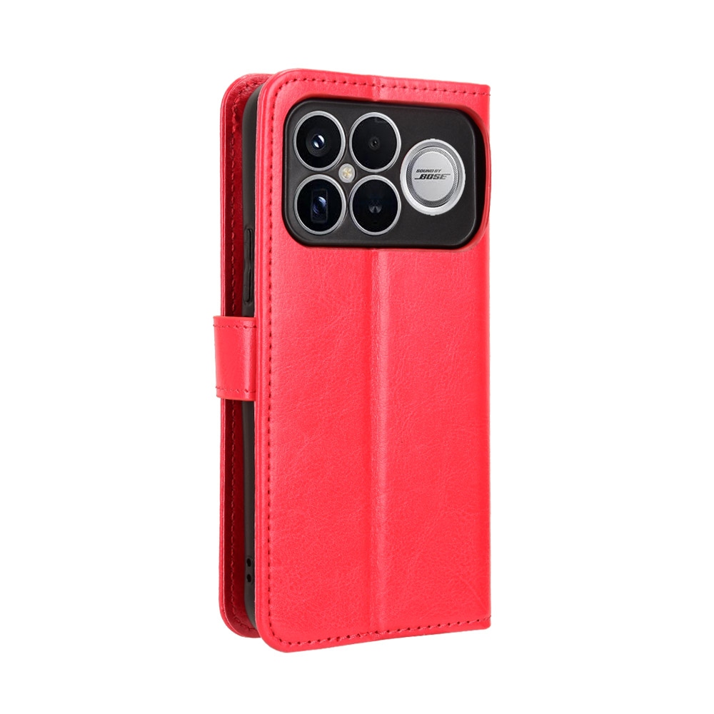 Őrült könyv tok a Xiaomi Poco F8 Ultra 5G-hez - piros