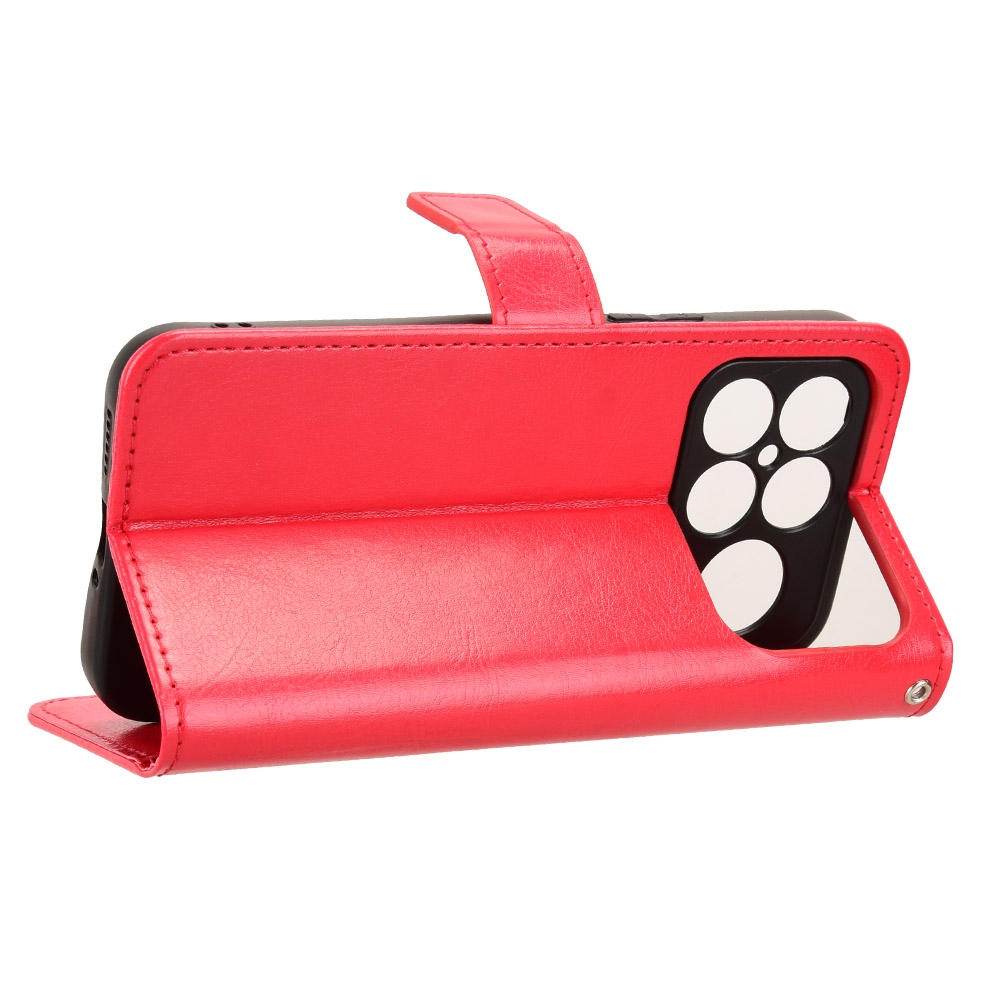 Őrült könyv tok a Xiaomi Poco F8 Ultra 5G-hez - piros