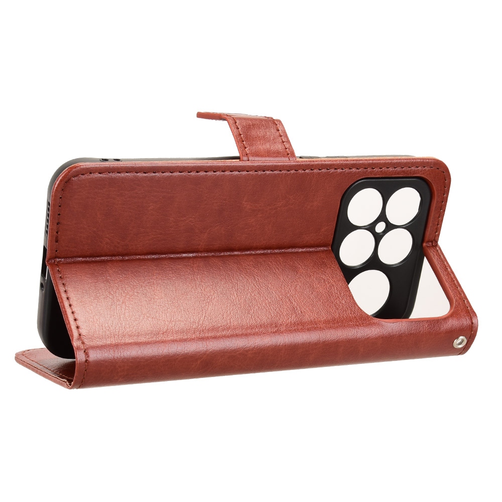 Őrült könyv tok a Xiaomi Poco F8 Ultra 5G-hez - barna színben