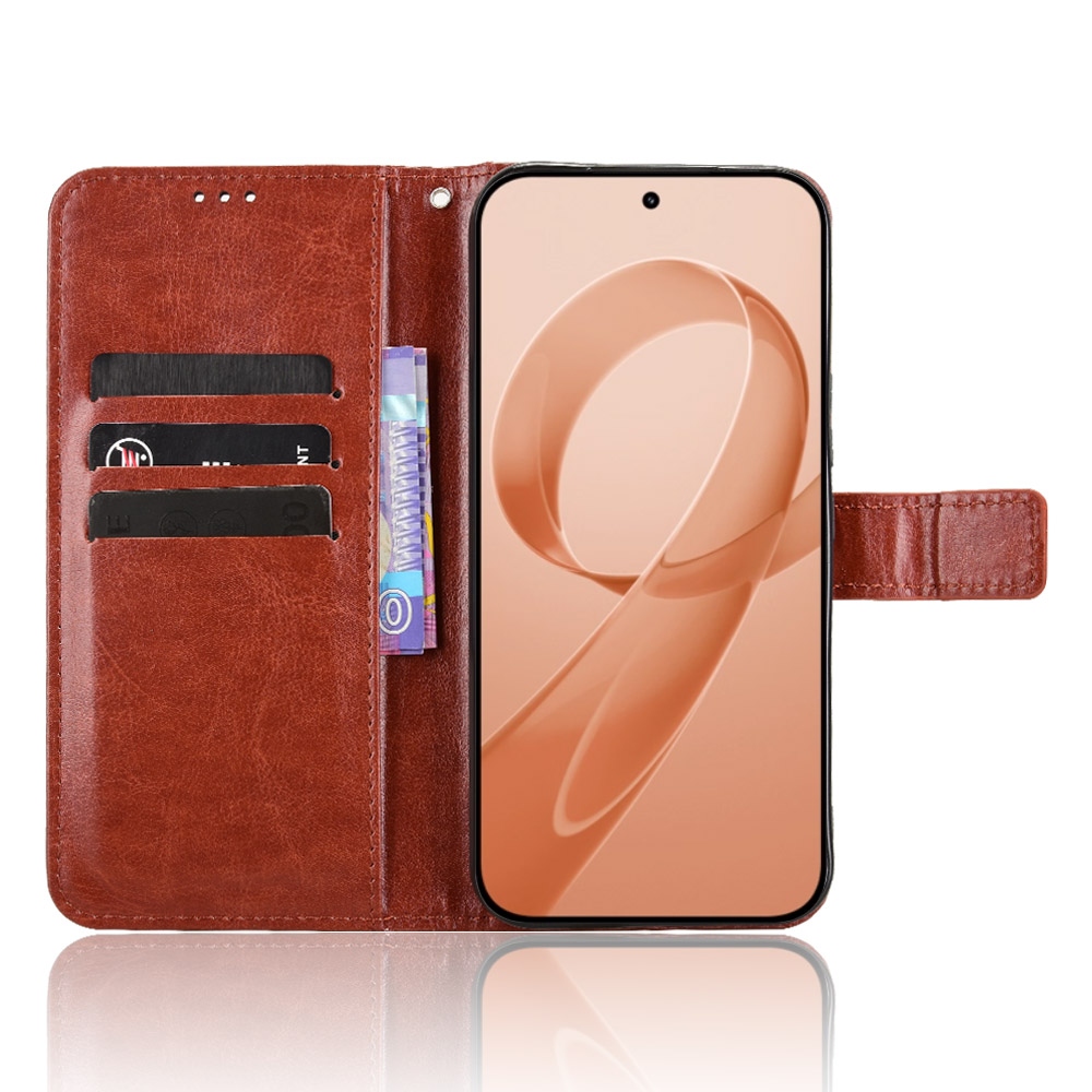 Őrült könyv tok a Xiaomi Poco F8 Ultra 5G-hez - barna színben