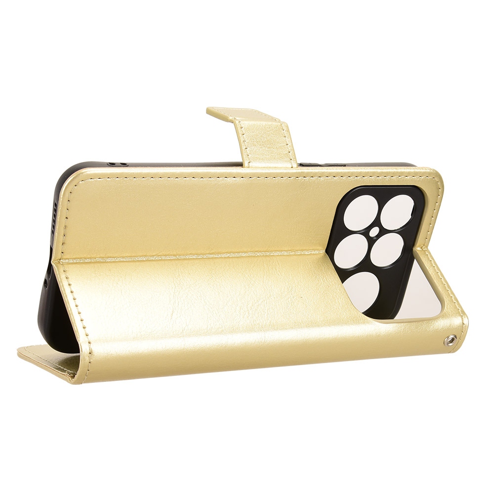 Őrült könyv tok a Xiaomi Poco F8 Ultra 5G-hez - arany színben