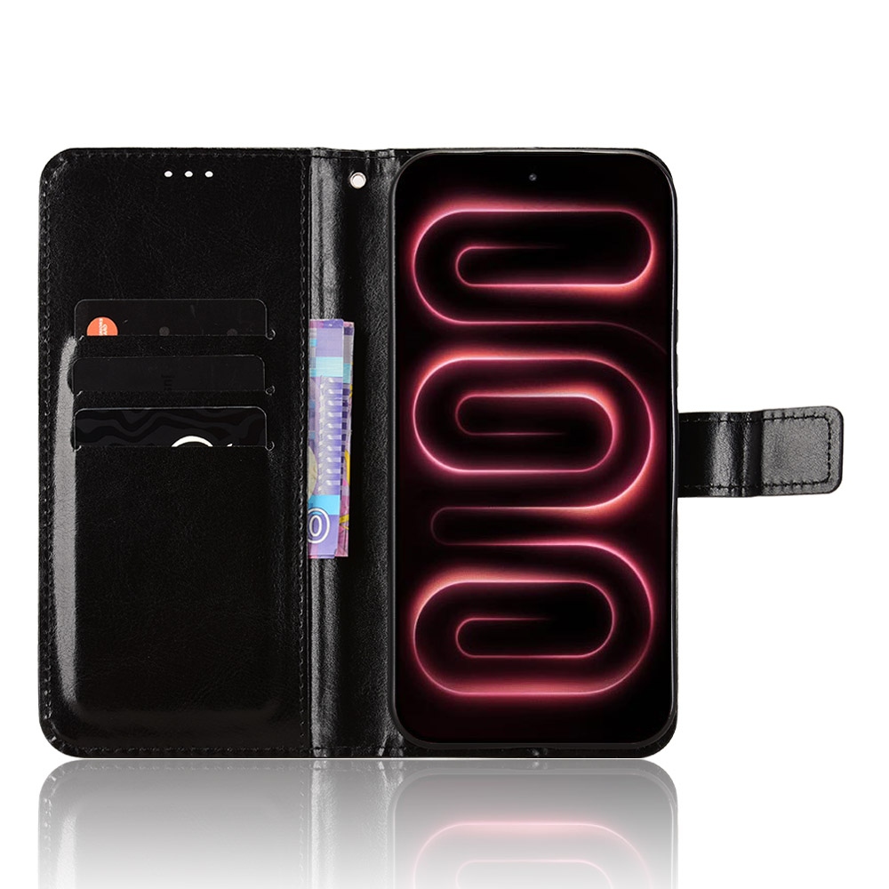 Crazy könyvformájú tok a Xiaomi Poco F9 Pro 5G-hez – fekete