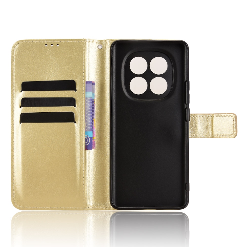 Őrült könyv tok a Xiaomi Poco M8 5G/Redmi Note 15 5G/Note 15 4G számára - arany színű